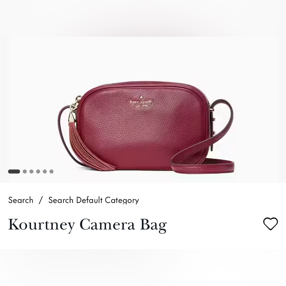 Kate Spade Red Crossbody Bag with Leather Finish